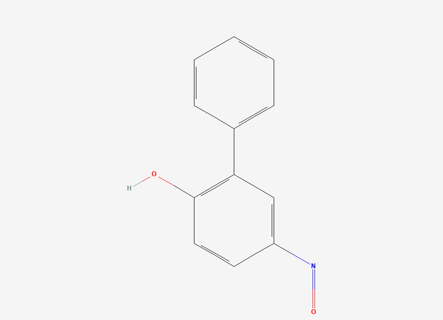 Two-dimensional chemical structure of 2-Phenyl-4-nitrosophenol, CAS 38104-96-0