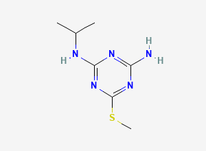 Two-dimensional chemical structure of Deethylametryne, CAS 4147-57-3