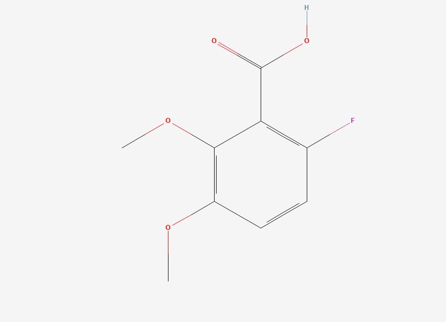 Two-dimensional chemical structure of 6-Fluoro-2,3-dimethoxybenzoic acid