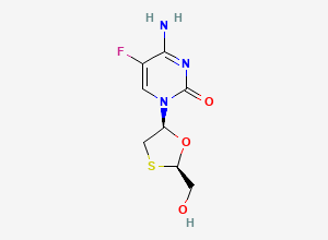 Two-dimensional chemical structure of Emtricitabine, CAS 143491-57-0