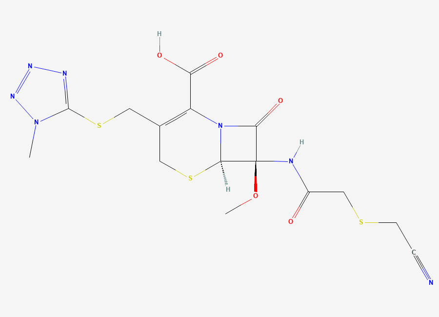 Two-dimensional chemical structure of Cefmetazole Impurity 22