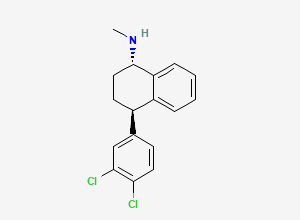 Two-dimensional chemical structure of (1S,4R)-4-(3,4-dichlorophenyl)-N-methyl-1,2,3,4-tetrahydronaphthalen-1-amine, CAS 91797-60-3