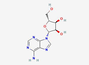 Two-dimensional chemical structure of Adenosine, CAS 58-61-7