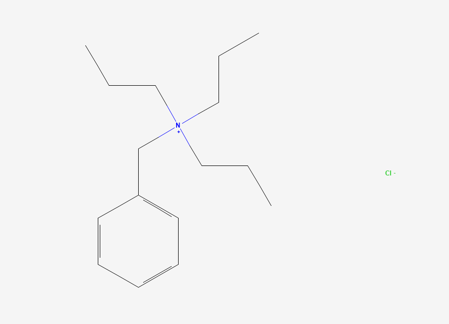 Two-dimensional chemical structure of Benzyltripropylammonium chloride