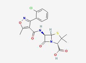 Two-dimensional chemical structure of Cloxacillin