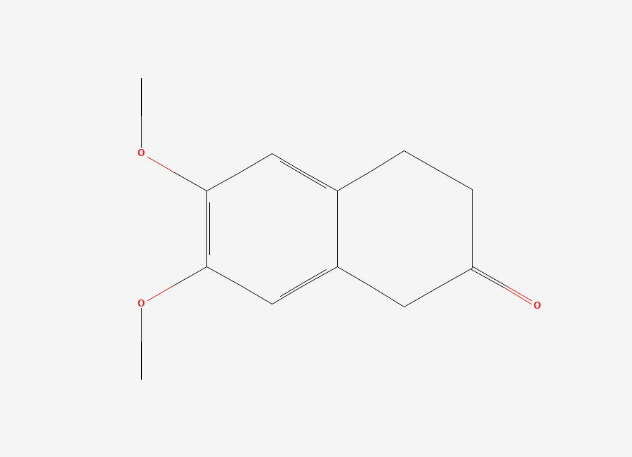 Two-dimensional chemical structure of 6,7-Dimethoxy-2-tetralone