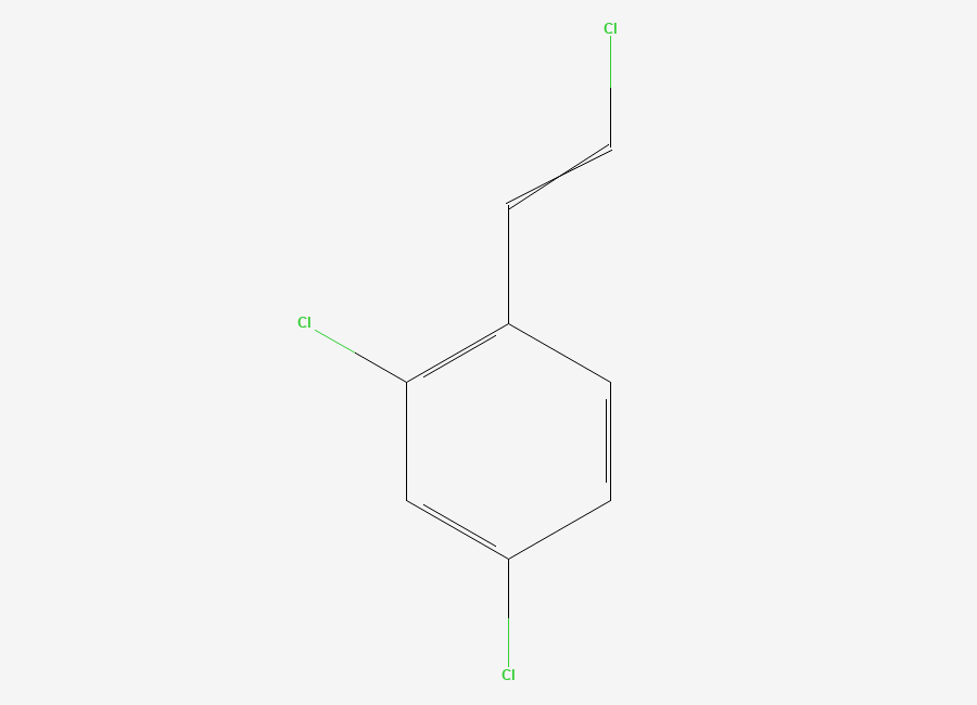 Two-dimensional chemical structure of 2,4-Dichloro-1-(2-chloroethenyl)benzene