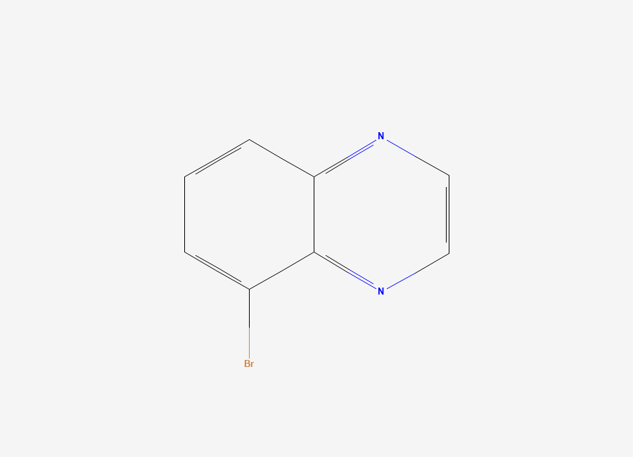 Two-dimensional chemical structure of 5-Bromoquinoxaline