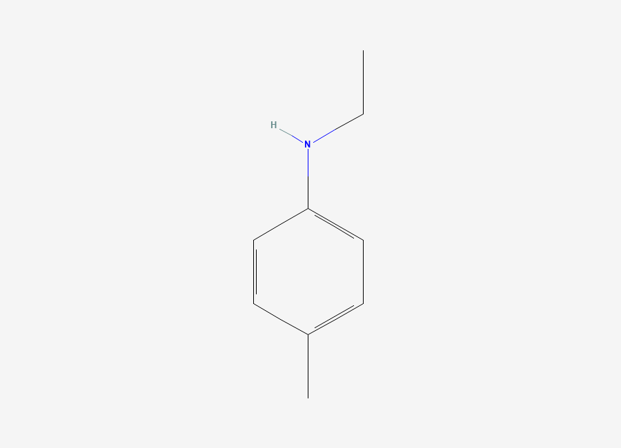 Two-dimensional chemical structure of N-Ethyl-p-toluidine
