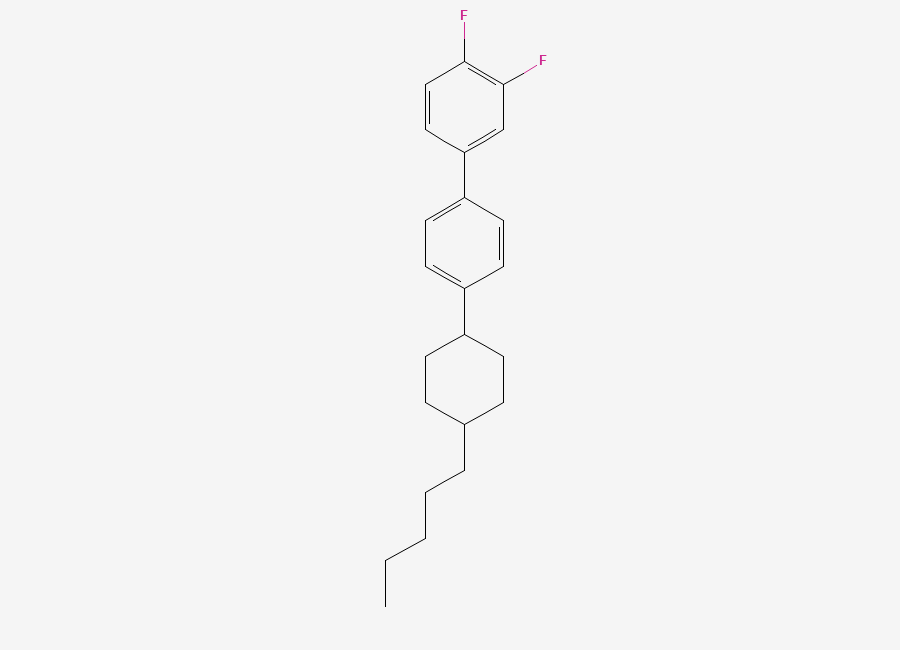 Two-dimensional chemical structure of 3~3~,3~4~-Difluoro-1~4~-pentyl-1~1~,1~2~,1~3~,1~4~,1~5~,1~6~-hexahydro-1~1~,2~1~:2~4~,3~1~-terphenyl