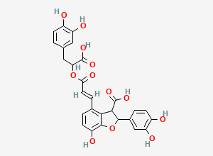Two-dimensional chemical structure of (+)-Lithospermic acid