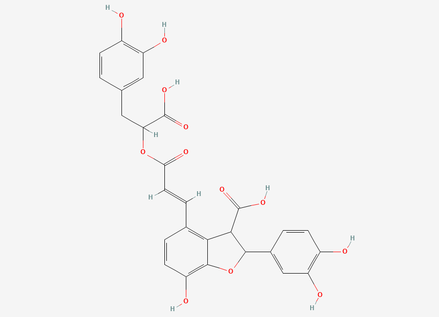 Two-dimensional chemical structure of (+)-Lithospermic acid