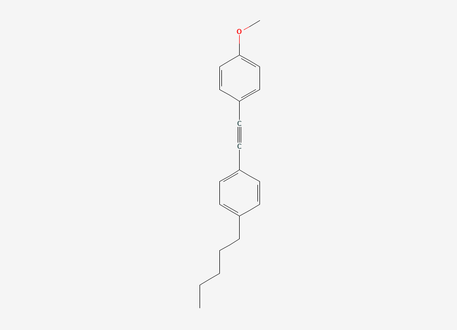 Two-dimensional chemical structure of 1-(4-Methoxyphenyl)ethynyl-4-pentylbenzene