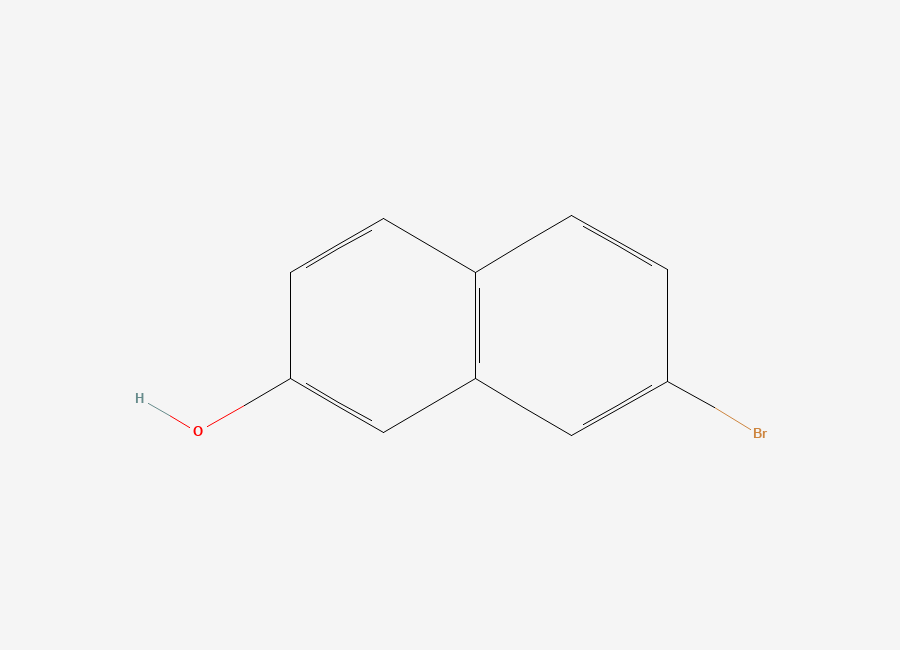 Two-dimensional chemical structure of 7-Bromo-2-naphthol