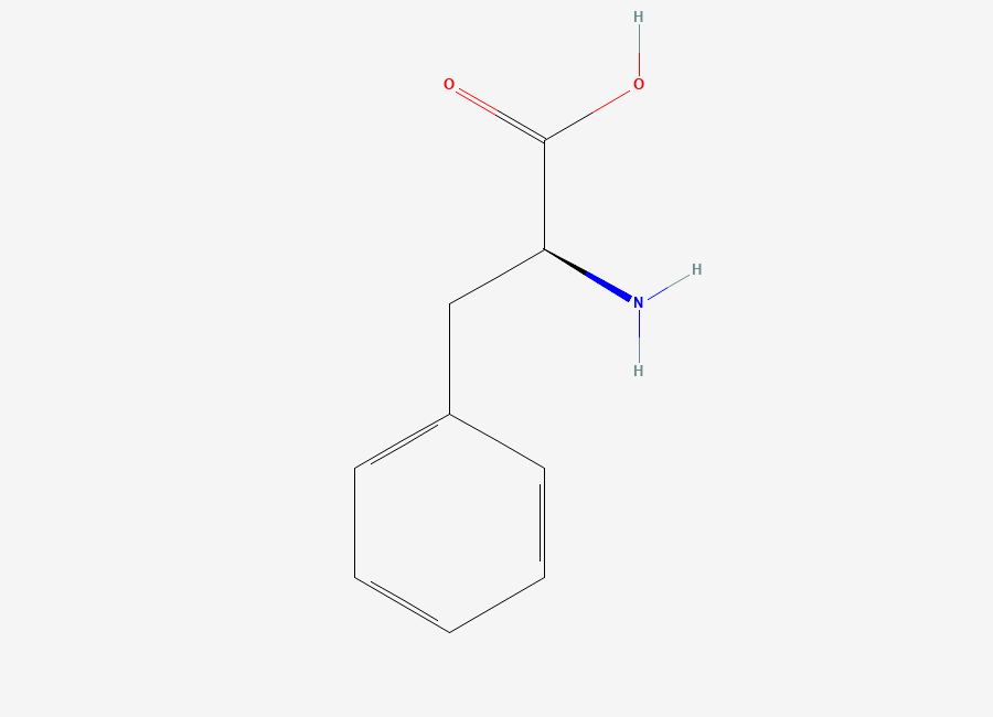 Two-dimensional chemical structure of L-Phenylalanine, CAS 63-91-2