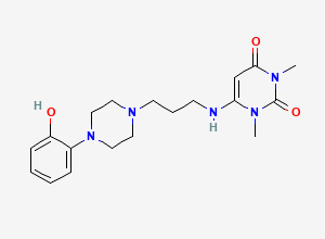 Two-dimensional chemical structure of O-Desmethyl Urapidil, CAS 91453-03-1