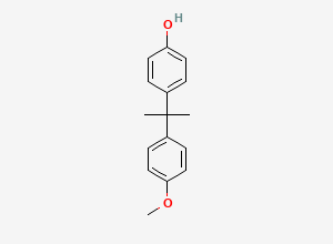 Two-dimensional chemical structure of 4-[1-(4-Methoxyphenyl)-1-methylethyl]phenol, CAS 16530-58-8