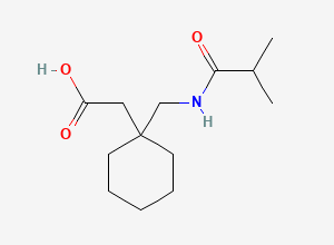 Two-dimensional chemical structure of Gabapentin Acid Impurity, CAS 1281568-83-9