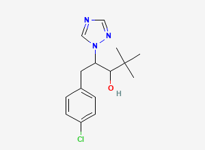 Two-dimensional chemical structure of 1H-1,2,4-Triazole-1-ethanol, beta-((4-chlorophenyl)methyl)-alpha-(1,1-dimethylethyl)-