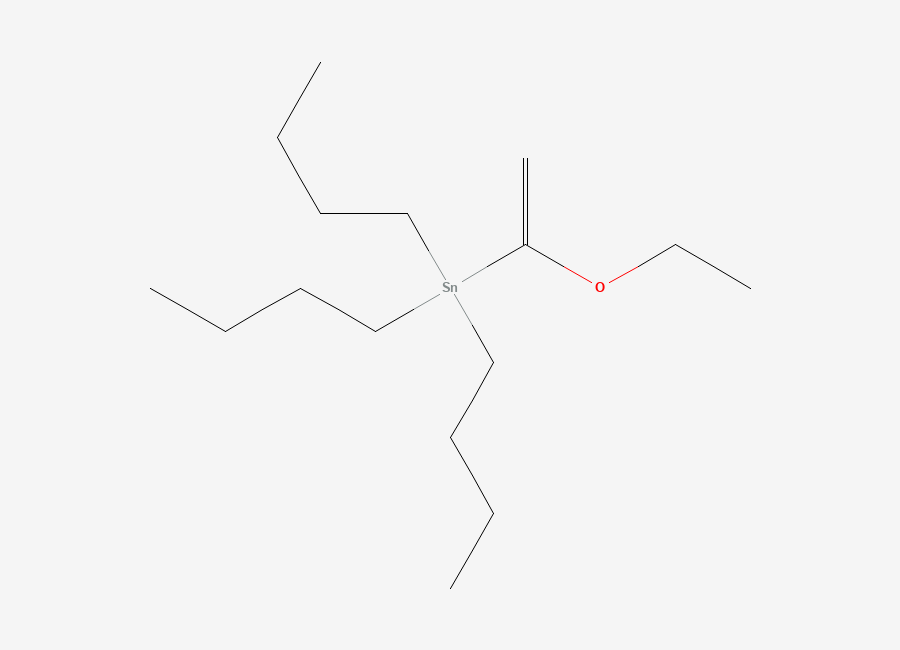 Two-dimensional chemical structure of Stannane, tributyl(1-ethoxyethenyl)-