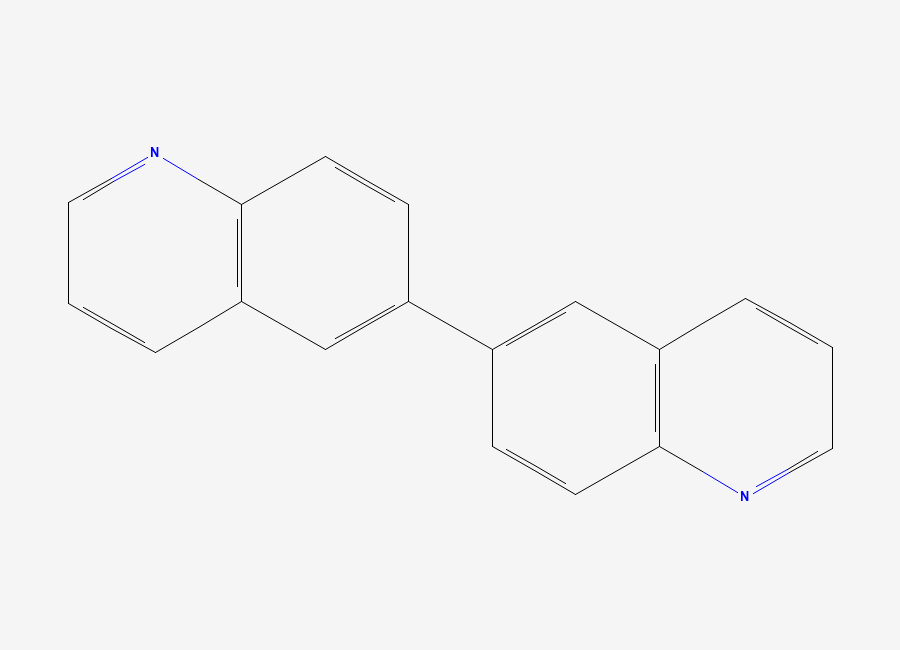 Two-dimensional chemical structure of 6,6'-Biquinoline