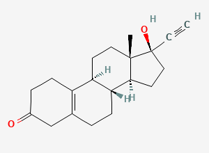 Two-dimensional chemical structure of Norethindrone EP Impurity D / Norethindrone 5,10-Dehydro Impurity / Norethynodre, CAS 68-23-5
