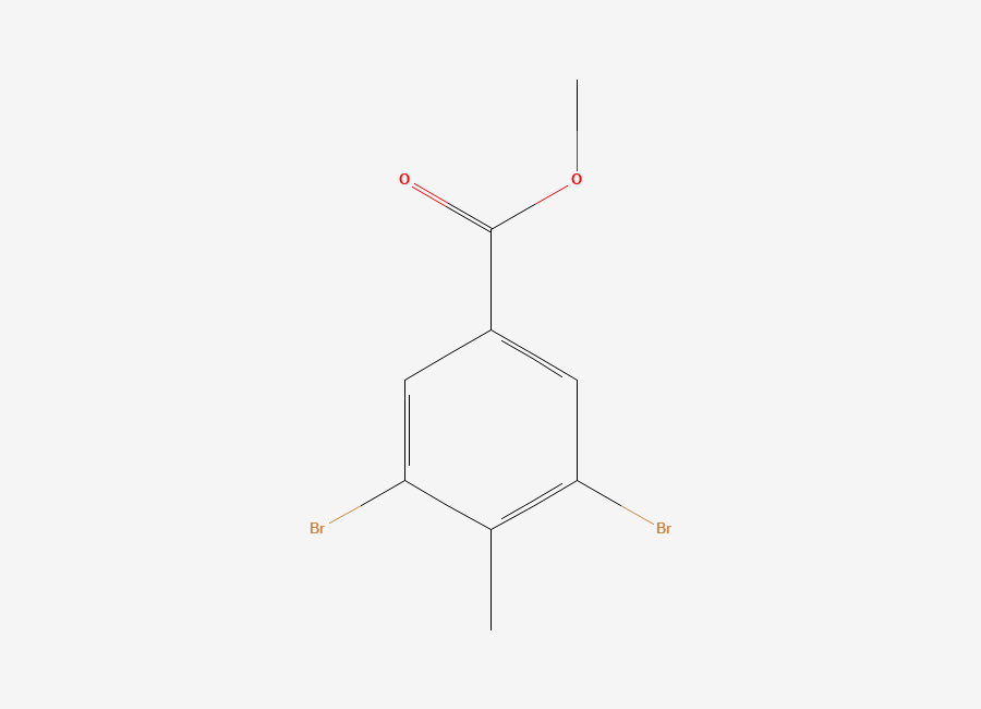 Two-dimensional chemical structure of Methyl 3,5-dibromo-4-methylbenzoate