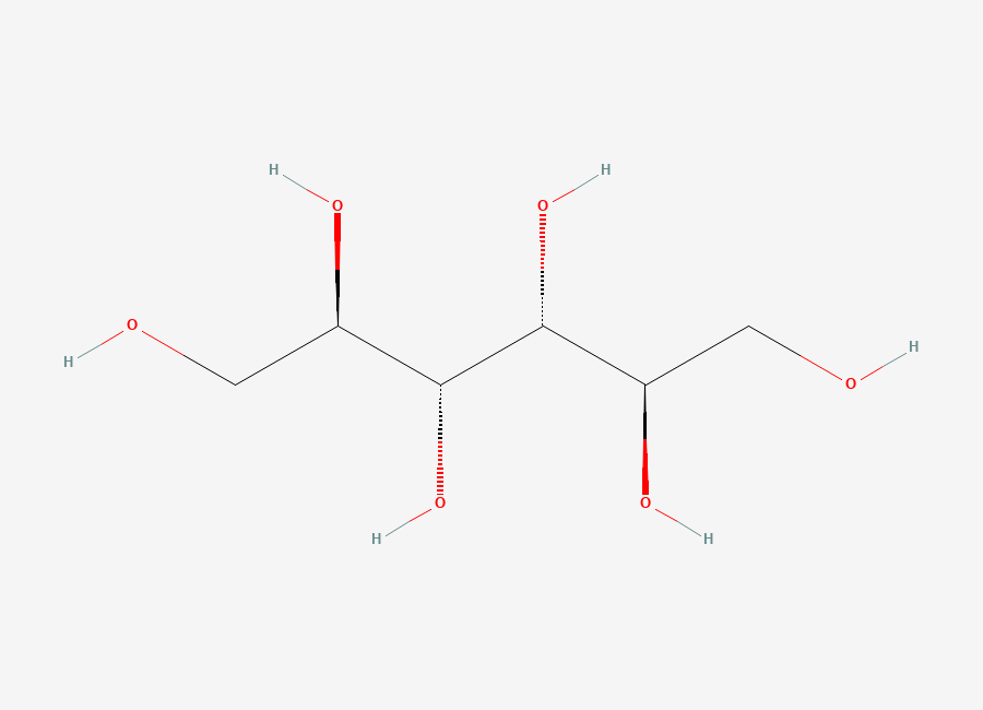 Two-dimensional chemical structure of Mannitol, CAS 69-65-8