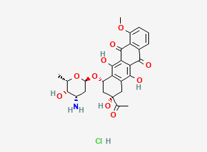 Two-dimensional chemical structure of Daunorubicin Hydrochloride, CAS 23541-50-6