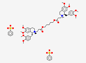 Two-dimensional chemical structure of Cisatracurium Besylate (1134118), CAS 96946-42-8