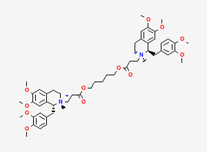 Two-dimensional chemical structure of Cisatracurium, CAS 96946-41-7