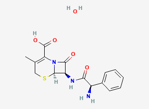 Two-dimensional chemical structure of Cephalexin Monohydrate, CAS 23325-78-2
