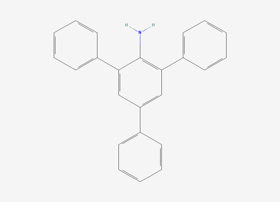 Two-dimensional chemical structure of 2,4,6-Triphenylaniline