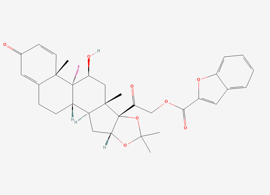 Two-dimensional chemical structure of Triamcinolone Furetonide