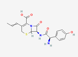 Two-dimensional chemical structure of Cefprozil, CAS 92665-29-7