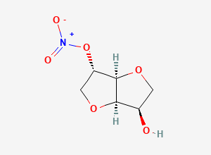 Two-dimensional chemical structure of Isosorbide Dinitrate EP Impurity B / Isosorbide 2-Nitrate, CAS 16106-20-0