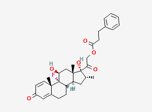 Two-dimensional chemical structure of Dexamethasone Phenylpropionate, CAS 1879-72-7