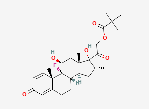 Two-dimensional chemical structure of Dexamethasone Pivalate