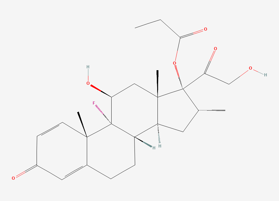 Two-dimensional chemical structure of Dexamethasone 17-Propionate, CAS 15423-89-9