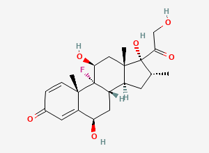 Two-dimensional chemical structure of 6-beta Hydroxy Dexamethasone, CAS 55879-47-5