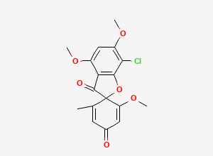 Two-dimensional chemical structure of rac-Griseofulvin EP Impurity C / Dehydro rac-Griseofulvin, CAS 7776-77-4