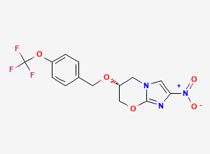 Two-dimensional chemical structure of Pretomanid R-Isomer, CAS 1105708-11-9