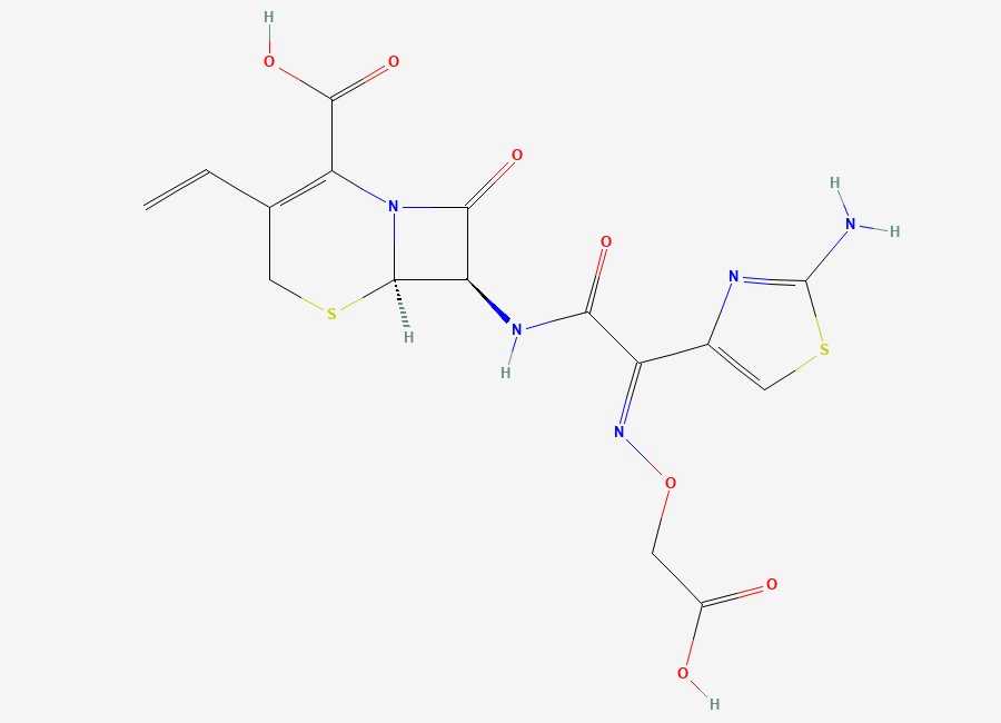 Two-dimensional chemical structure of Cefixime EP Impurity D/ Cefixime E-Isomer, CAS 97164-56-2