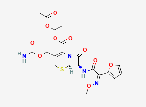 Two-dimensional chemical structure of Cefuroxime Axetil API, CAS 64544-07-6