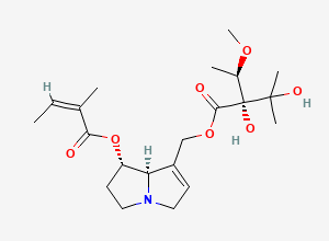 Two-dimensional chemical structure of (-)-Lasiocarpine