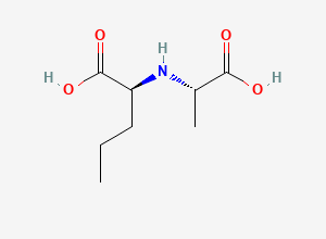 Two-dimensional chemical structure of (2S)-2-[[(1S)-1-carboxyethyl]amino]pentanoic acid