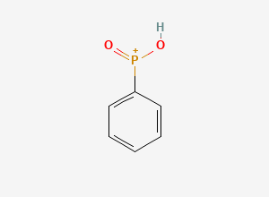 Two-dimensional chemical structure of (Oxo(phenyl)-lambda~5~-phosphanylidene)oxidanium