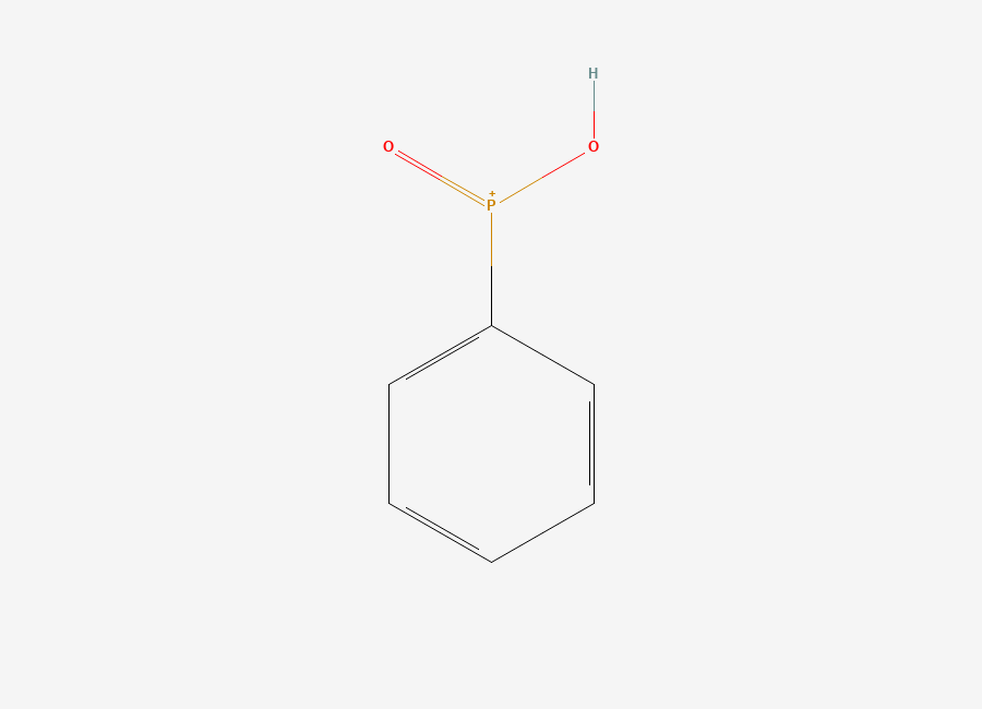 Two-dimensional chemical structure of (Oxo(phenyl)-lambda~5~-phosphanylidene)oxidanium