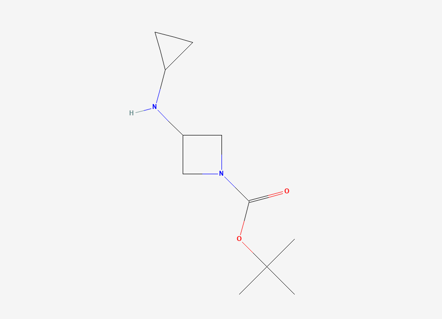 Two-dimensional chemical structure of tert-Butyl 3-(cyclopropylamino)azetidine-1-carboxylate