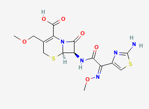 Two-dimensional chemical structure of Cefpodoxime Proxetil EP Impurity A /Cefpodoxime Acid Impurity, CAS 80210-62-4